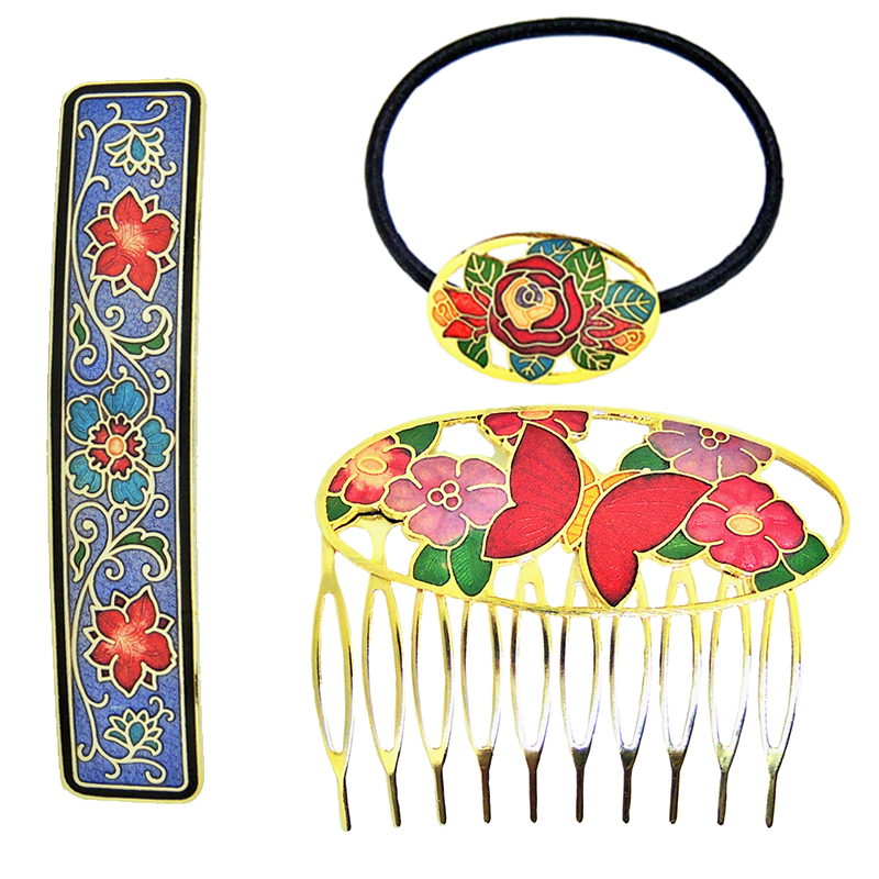 Enamel hair accessories
